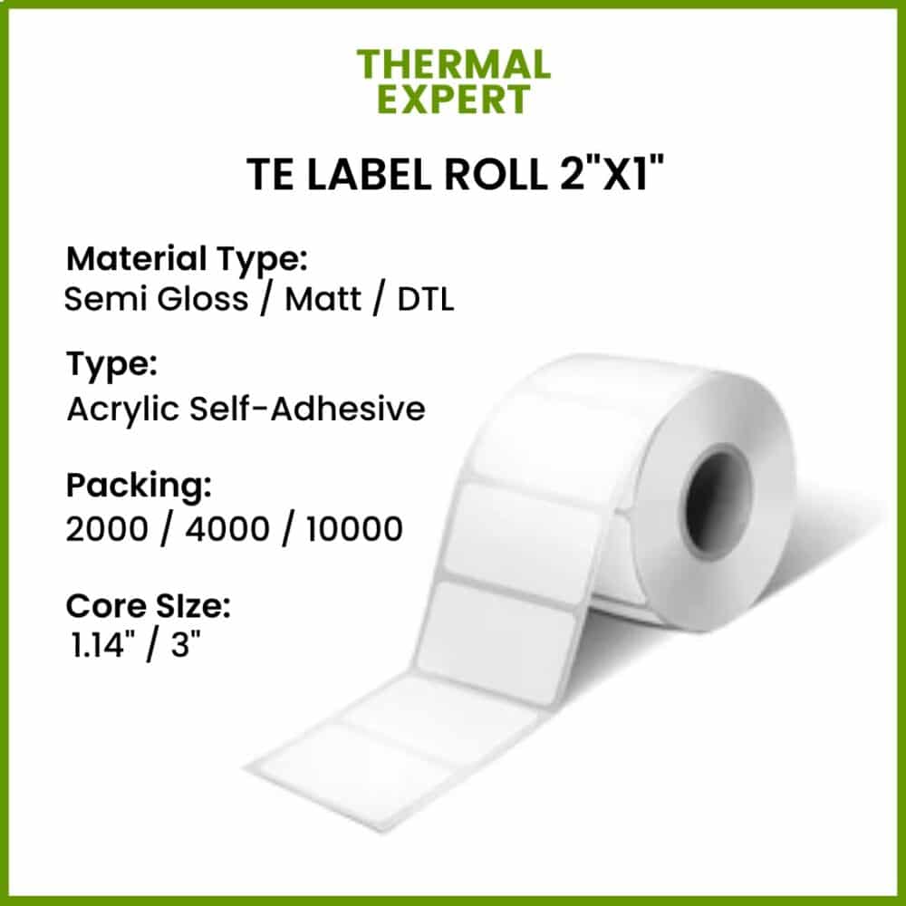 Te Label Roll 2 X 1 Thermal Expert 