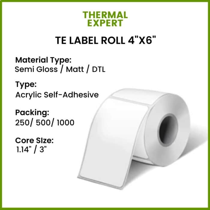 TE Label Roll 4” x 6”